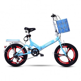 GZMUK Bici GZMUK 20 Pollici Bicicletta Pieghevole Piegabile A 7 Rapporti, Studenti Mountain Bike Bicicletta Pieghevole Unisex Adulto, Blu