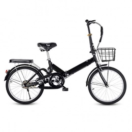 GZMUK Bici GZMUK 20 Pollici Bicicletta Pieghevole Piegabile A 7 Rapporti, Studenti Mountain Bike Bicicletta Pieghevole Unisex Adulto, Nero