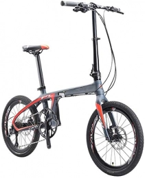 HFFFHA Bici pieghevoli HFFFHA 20 inch compatta Singola Bici for Gli Studenti Adulti Montagna piegante della Bicicletta Pieghevole Bike MTB Nero Sport (Color : B)