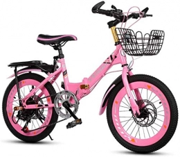 HFFFHA Bici HFFFHA 20 Pollici Leggero Mini Folding Bike Piccolo Portatile Bici Adulta Student 6 velocità Regolabile Manubrio, con Front Basket, Mini Leggero (Color : A)