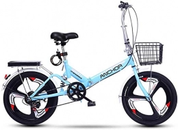 HFFFHA Bici pieghevoli HFFFHA Folding Bike, Leggero e Alluminio Bicicletta Pieghevole a Pedali, da 20 Pollici Pieghevole BicycleUltra Luce Commuter Folding Bike (Color : D)