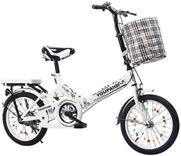 HFFFHA Bici pieghevoli HFFFHA Folding Uomini e Donne Biciclette Modelli Leggeri Bici Pieghevole Bici Adulta Mini Double Disc Auto velocità Freno Bicicletta Pieghevole (Color : C, Size : 16IN)