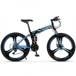 HNWNJ Bici pieghevoli HNWNJ Bici Pieghevoli Bicicletta Pieghevole da 26 Pollici a Doppio Disco da 26 Pollici a 24 velocità a 24 velocità (Color : Blue)