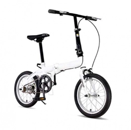 JI TA Bici pieghevoli JI TA 16 Pollici Bici Pieghevole Uomo Leggera Alluminio Bicicletta Pieghevole Adulto Mini Unisex Urbano City Bike Donna - Regolabile Manubrio E Sella Comoda, v-Brake, velocità Singola