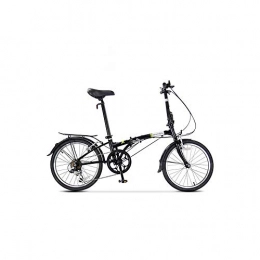 Jinan Bici pieghevoli Jinan DAHON Bicicletta Pieghevole 20 Pollici 6 velocit Uomini e Donne Adulti Tempo Libero HAT060 Biciclette Nero / Bianco (Color : Black)