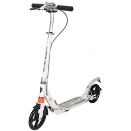 JSZHBC Bici JSZHBC Teenager Facile Pieghevole Carbon Brake Design Liscio, Veloce Giro Altezza Regolabile One-Second Facile Pieghevole Meccanismo Scooter Classico (Color : White)