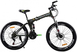 June Bici pieghevoli June Mountain Bike Pieghevole da 26 Pollici con Freno A Disco Fuoristrada per Mountain Bike da 26 Pollici con Forcella Anteriore Ammortizzata Nero, White