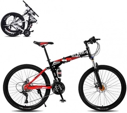 JW Bici JW Bici da Montagna Pieghevole, 8 Secondi Folding Folding MTB Bicicletta da 26 Pollici 21 velocità Cornice in Acciaio Dual Disc Brake Brake Brake Brake per Ciclismo Fuoristrada, B