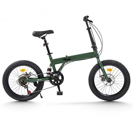 KKLTDI Bici KKLTDI 20" Bici da Strada, Pieghevole Bike da Mountain, Ultra-Leggero Pneumatico Grasso Telaio in Lega Leggero Bicicletta, Unisex A 20 Pollici