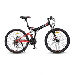 Kuqiqi Bici KUQIQI Bici da 26 Pollici a 24 velocit, Full Shock Absorbing Ammortizzante, Bici da Uomo e da Donna, Bici da Montagna per Studenti, Biciclette (Color : Black Red)