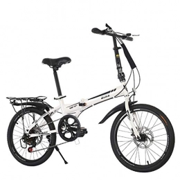 KXDLR Bici KXDLR City Bike Unisex Adulti Che Piega Il Mini Biciclette Leggero per Donne degli Uomini Diciottenni Classic Pendolari con Registrabile Manubrio E Sedile, 6 velocità - 20 Pollici Ruote