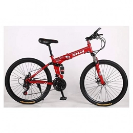 KXDLR Bici KXDLR Folding Mountain Bike 21 velocità Doppia della Sospensione della Bicicletta Ad Alta Acciaio al Carbonio Pieghevole Telaio 26" off-Road Ruote