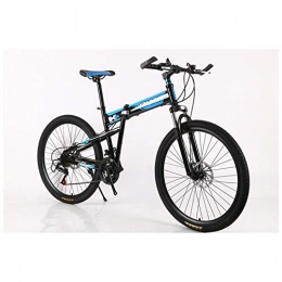 KXDLR Bici KXDLR Mountain Bike, 17" Telaio in Acciaio Pollici, 21-30 velocità Shimano Cambio E Micro-Shift Rotazionale Leve Forte con Freni A Disco Doppio, Blu, 30 Speed