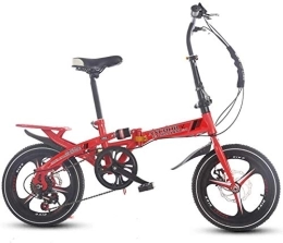  Bici L.HPT Bicicletta Pieghevole da 16 Pollici Ammortizzatore a velocità variabile da Donna Bicicletta da Studente per Bambini Super Leggera per Adulti con Cestino