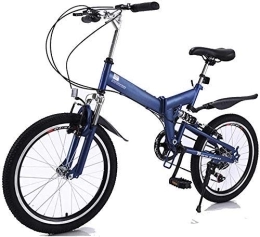 L.HPT Bici pieghevoli L.HPT Bicicletta Pieghevole da 20 Pollici - Bicicletta Pieghevole per Adulti - Installazione Gratuita Bicicletta Pieghevole da velocità per Adulti Macchina per Adulti, Blu (Colore: Blu)