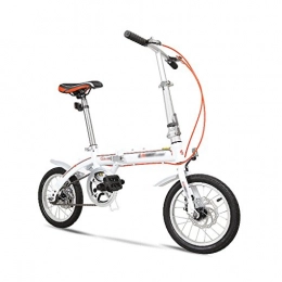 LI SHI XIANG SHOP Bici LI SHI XIANG SHOP Bicicletta piegante della Bicicletta piegante 14 Pollici dell'adulto di Bambini Ultra Leggeri Mini (Colore : Bianca)