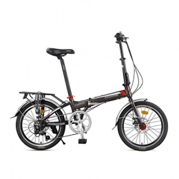 LI SHI XIANG SHOP Bici LI SHI XIANG SHOP Bicicletta Pieghevole dell'allievo degli Allievi Che trasportano Mini 7 velocità variabile della Bici da 20 Pollici (Colore : Grigio Scuro)