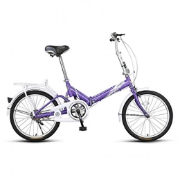 LI SHI XIANG SHOP Bici LI SHI XIANG SHOP Bicicletta Pieghevole Studente Adulto Che Porta la Mini Bici da 20 Pollici (Colore : Viola)