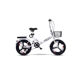 LIANAI Bici LIANAI Zxc Bikes Bicicletta pieghevole da 20 pollici a 6 velocità da donna ultraleggera a velocità variabile portatile leggera adulto maschio bicicletta (colore: bianco)