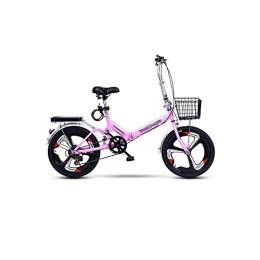 LIANAI Bici LIANAI Zxc Bikes Bicicletta pieghevole da 20 pollici a 6 velocità da donna ultraleggera a velocità variabile portatile leggera adulto maschio bicicletta (colore: rosa)