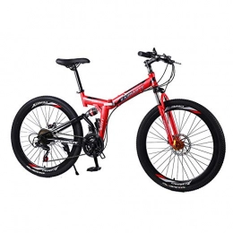 LIU Bici LIU Mountain Bike da 24 / 26 Pollici Bicicletta da Donna / Uomo 21 / 24 / 27 velocità Pieghevole Mountain Bike Ruota a Raggi / Coltello Ruota Mountain Mountain Bicicletta per Adulti, 24inch, 24speed