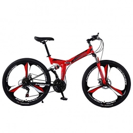 LIU Bici pieghevoli LIU Mountain Bikes, Biciclette da 24 / 26 Pollici Acciaio 21 velocità Freni a Doppio Disco velocità variabile Bicicletta da Corsa Bicicletta da Corsa, 24inch21speed