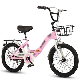 LIUXIUER Bici pieghevoli LIUXIUER Bicicletta Pieghevole da 16 Pollici per Lavoro Leggero da Donna Adulto Adulto Ultra Leggero Portatile per Adulti Piccolo Studente Bicicletta Pieghevole da Uomo Bicicletta da Trasporto, Rosa