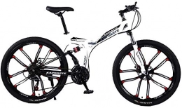 LPKK Bici LPKK 24 / 26inch Folding Bike Strada della Bicicletta della Bici Portatile Leggero Bicicletta Pieghevole for Bambini Mountain Bike 0814 (Color : White, Size : 24inch27speed)