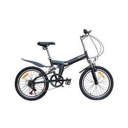 LXJ Bici LXJ 20 pollici Bicicletta pieghevole per le donne Uomini Adulti Variabile Velocità Velocità Pieghevole Pieghevole Mountain Country Bike Unisex Adolescenti a 6 velocità Ammortizzatore leggero a 6 veloc