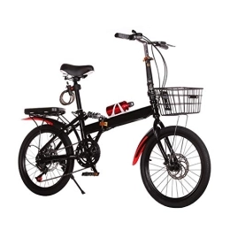 LXJ Bici LXJ Bicycleroad Bici Pieghevole da 20 Pollici Bici per Adulti Bici Adulto in Acciaio al Carbonio Ammortizzatore a 6 velocità Assorbimento d'urto Adatto per Adulti Uomini e Donne Biciclette Urbane