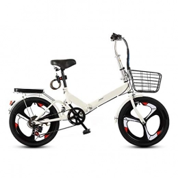 LXJ Bici LXJ City Bike Unisex Adulto Pieghevole Mini Bici Leggera, Una Ruota da 20 Pollici, 7 velocità, Assorbimento degli Urti