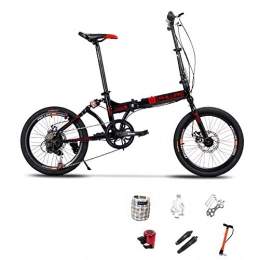 LXLTLB Bici pieghevoli LXLTLB Bicicletta Pieghevole Unisex Bambini Doppio Freno Disco Bicicletta da Città Pieghevole Assorbimento degli Urti 20 Pollici Bicicletta Folding, B