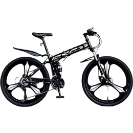 MIJIE Bici MIJIE Mountain Bike Pieghevole - Ingranaggi Regolabili, Installazione Rapida, portante da 100 kg, Prestazioni su Tutti i Terreni, Design ergonomico, Bici Pieghevole Uomo / Donna (Black 27.5inch)