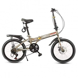 min min Bici min min Bicicletta Bicycle Bicycle Bicycle Adulto Uomini e Donna 20 Pollici Pieghevole velocità Bicicletta Bicicletta Leggero Bicicletta Portatile (Colore: Nero, Dimensioni: 115 * 30 * 95 cm)