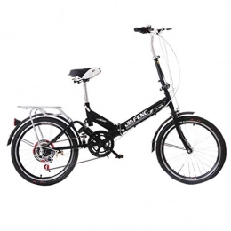 min min Bici min min Bicicletta Pieghevole Bicicletta Universale 6 Tipi di velocità variabile 20 Pollici Ruota Bicicletta Portatile Adulto Uomini e Donne Bicicletta (Colore: Bianco, Dimensioni: 155 * 30 * 94 cm)