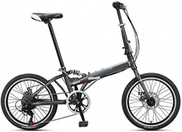 Mnjin Bici pieghevoli Mnjin Bici da Strada a velocit variabile Bicicletta Anteriore e Posteriore Freni a Disco Meccanici Giovent Uomini e Donne Urban Leisure Folding Car Line Disc 20 Pollici 7 velocit