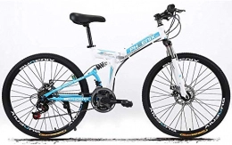 Mnjin Bici Mnjin Bicicletta da strada pieghevole Mountain Bike Bicicletta Studente Doppio assorbimento degli urti Acciaio al carbonio a doppio disco Freni fuoristrada Bicicletta per adulti 24 Velocit 26 pollici