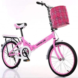 peipei Bici Mountain Bike 20 Pollici Studenti Uomini e Donne Bici da Strada per Adulti Bicicletta da Esterno Portatile Pieghevole Bicicletta-Pink_20