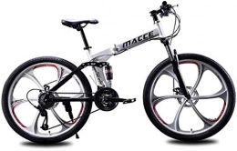 Wyyggnb Bici Mountain Bike, Bicicletta Pieghevole Unisex Doppia Della Sospensione Della Bici Di Montagna 26 Pollici Ruote Integrale 21 Velocità 24 Velocità 27 Velocità-Alta Acciaio Al Carbonio Studente Commuter Ci