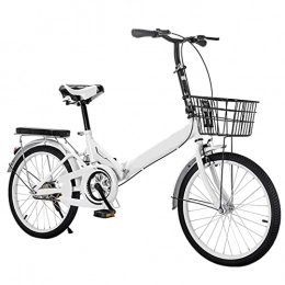 JustSports1 Bici Mountain Bike Leggera Bici Pieghevoli da 20 Pollici Bicicletta Pieghevole da Città Bicicletta con Telaio in Acciaio Alto Tenore di Carbonio Bicicletta Velocità Variabile con Freni Doppio Disco Unisex