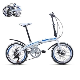 MTTKTTBD Bici pieghevoli MTTKTTBD Adulto Bici Pieghevole da Montagna per Donna e Uomo, Compatta Bicicletta Pieghevole, 7 velocità Shimano Bicicletta da 20 Pollici, First Class Folding Mountain Bike