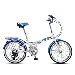 MTTKTTBD Bici MTTKTTBD Portable Bicicletta Pieghevole, Adulto Bici Pieghevole da Montagna per Donna e Uomo, Bicicletta da 20 Pollici 7 velocità, Compatta First Class Folding Bike con Freno a Doppio Disco