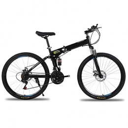 NBVCX Bici NBVCX Accessori per la Vita Bicicletta da Montagna Pieghevole a 21 velocità Biciclette a Sospensione Completa Telaio in Acciaio al Carbonio Doppio Freno a Disco Ruote da 26 Pollici Mountain Bike