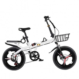 ndegdgswg Bici ndegdgswg Bicicletta Pieghevole, Bicicletta Ultraleggera a velocità Variabile Portatile e Leggera per Adulti da 16 / 20 Pollici 16inches Whitethreeknivesonewheel