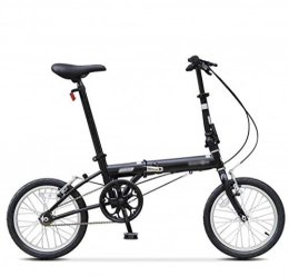 PFSYR Bici PFSYR Uomini Donne Bicicletta, Portatile Pieghevole Bici, Studente di Luce Portatile Piccolo Mountain Bike, 16 Pollici Commute Single Speed ​​City Sport Bicicletta (Color : Black, Size : 16Inch)