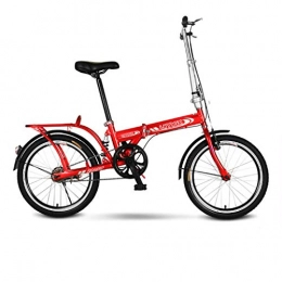 COS NI Bici pieghevoli Piccola Bici Bicicletta Pieghevole Adulta velocità variabile Shock Uomini e Donne Portable Biciclette 20 Pollici Student Biciclette Ciclismo all'aperto (Color : Red)