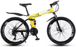 VVBGTS Bici Pieghevole MountainBike 26 bici pieghevole pollici di montagna, 40 Cutter Ruote Steel alto tenore di carbonio Telaio a velocità variabile Doppio assorbimento degli urti, All Terrain adulti rapida pieg