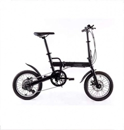 Painting Bici Pittura Pieghevole Bicicletta Ultra-Leggero Lega di Alluminio 16 Inch 6 Velocità Bicicletta Maschio Femminile Urbano Adulto Studente Di Viaggio Bicicletta BXM, Nero , 16inch