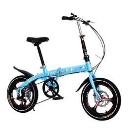 POKENE Bici POKENE Mountain bike pieghevole 16INCH per adulti, biciclette pieghevoli in acciaio ad alto tenore di carbonio, ruota integrata, peso leggero, D