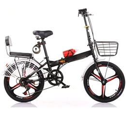 PRUJOY Bici pieghevoli PRUJOY Bicicletta pieghevole da 20 / 22 pollici a velocità variabile da lavoro per studenti, bicicletta portatile ultraleggera per adulti, per giovani e adulti sportivi (red 20inch)